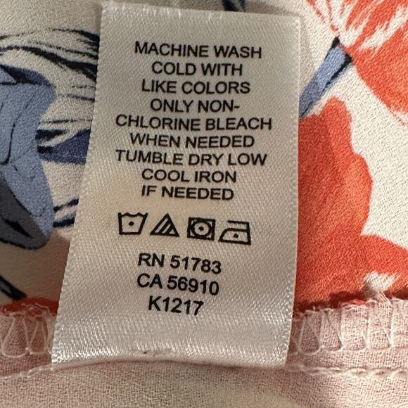 Maurices Women’s M White Floral Blouse Boho Chic Cottagecore‎ Coastal Feminine - Picture 9 of 10